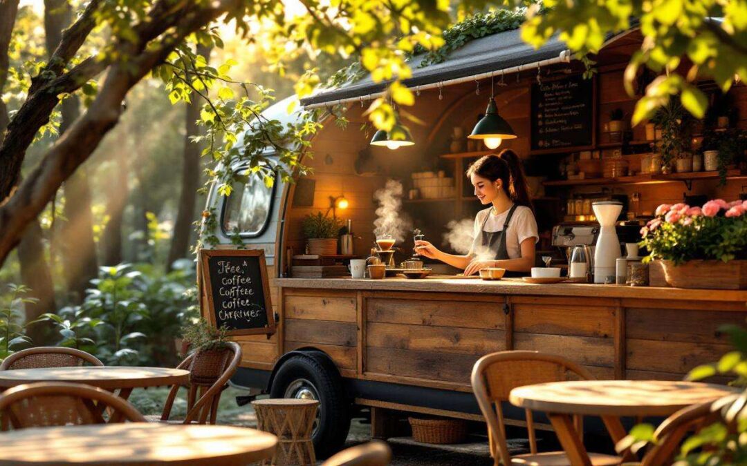 Elle lance son coffee shop dans une roulotte