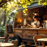 Elle lance son coffee shop dans une roulotte