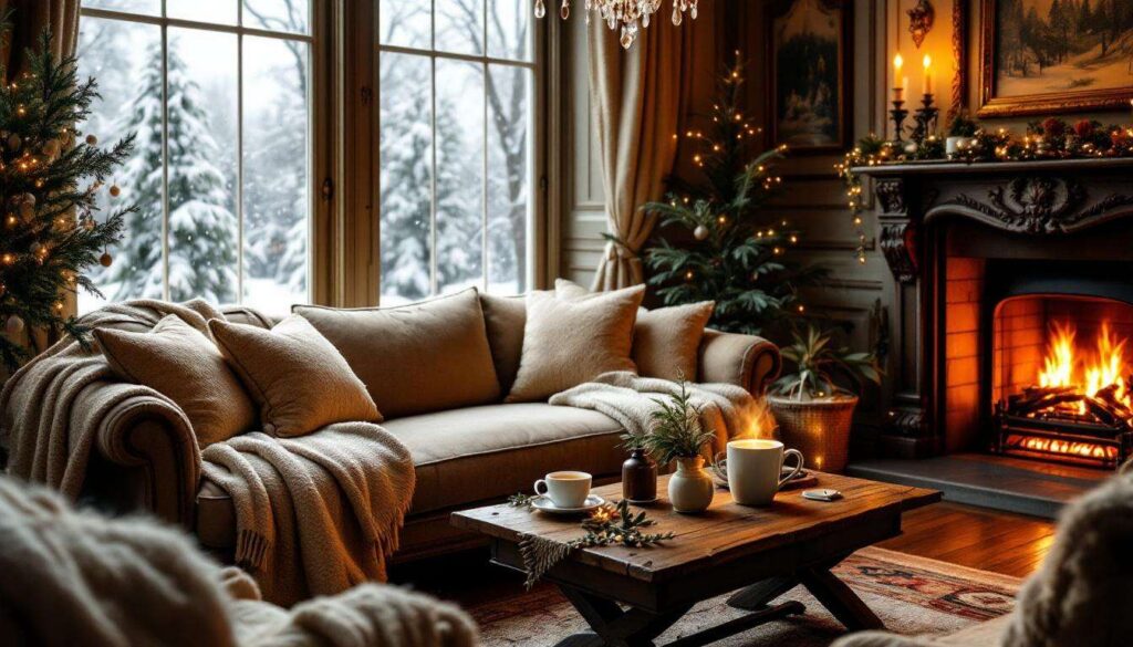 8 idées déco pour un salon hivernal chaleureux