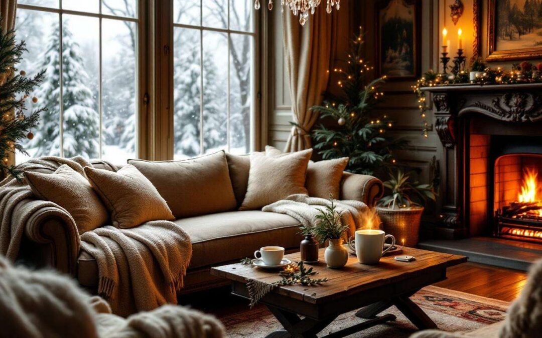 8 idées déco pour un salon hivernal chaleureux