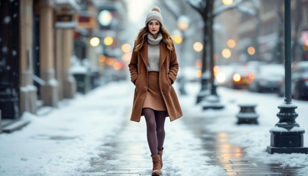 Comment porter la jupe en hiver sans avoir froid ?