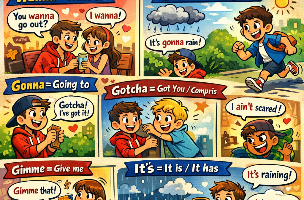Les contractions en anglais : wanna, gonna, gotcha et plus