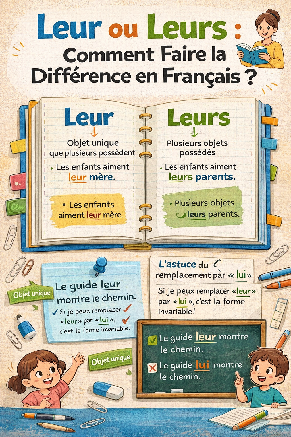 Comprendre leur et leurs en français Comprendre leur et leurs en français