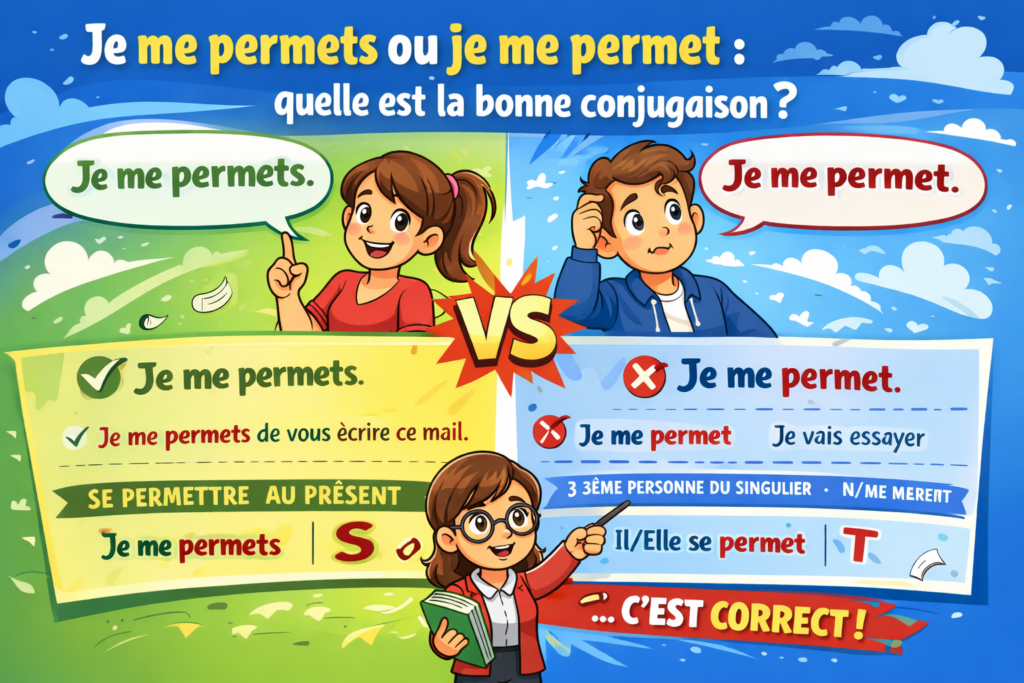 Je me permets ou je me permet : quelle est la bonne conjugaison ?