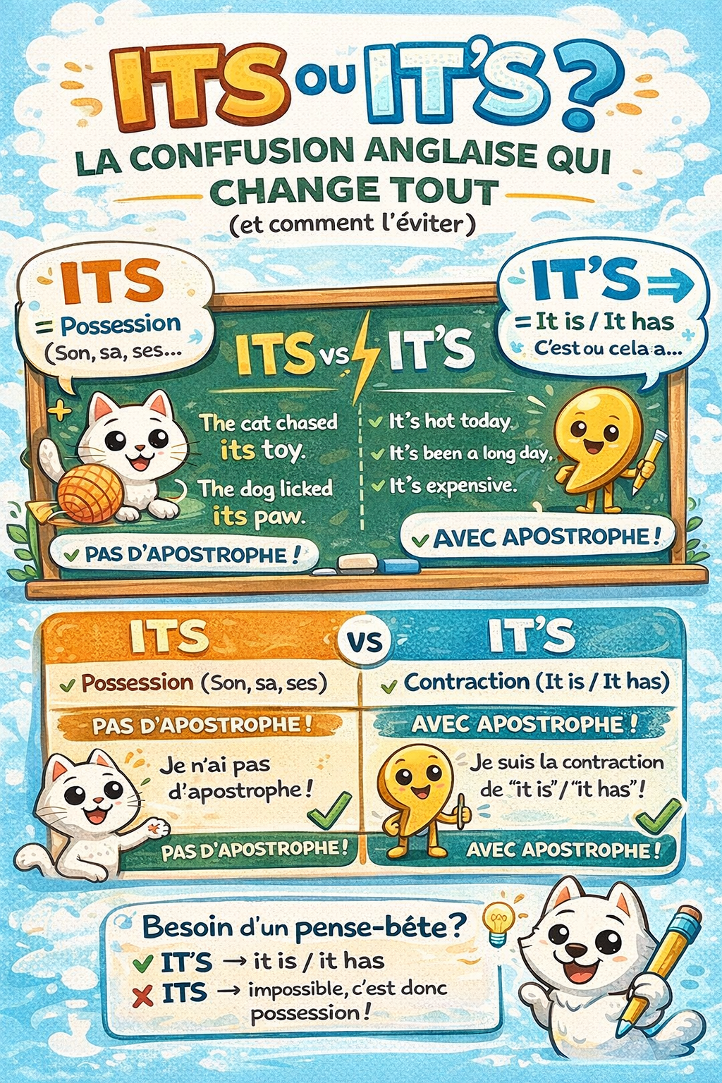 Its ou It’s : la confusion anglaise qui change tout (et comment l’éviter)