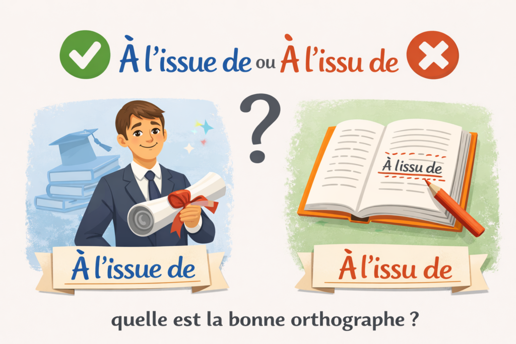 À l'issue de ou à l'issu de : quelle est la bonne orthographe ?