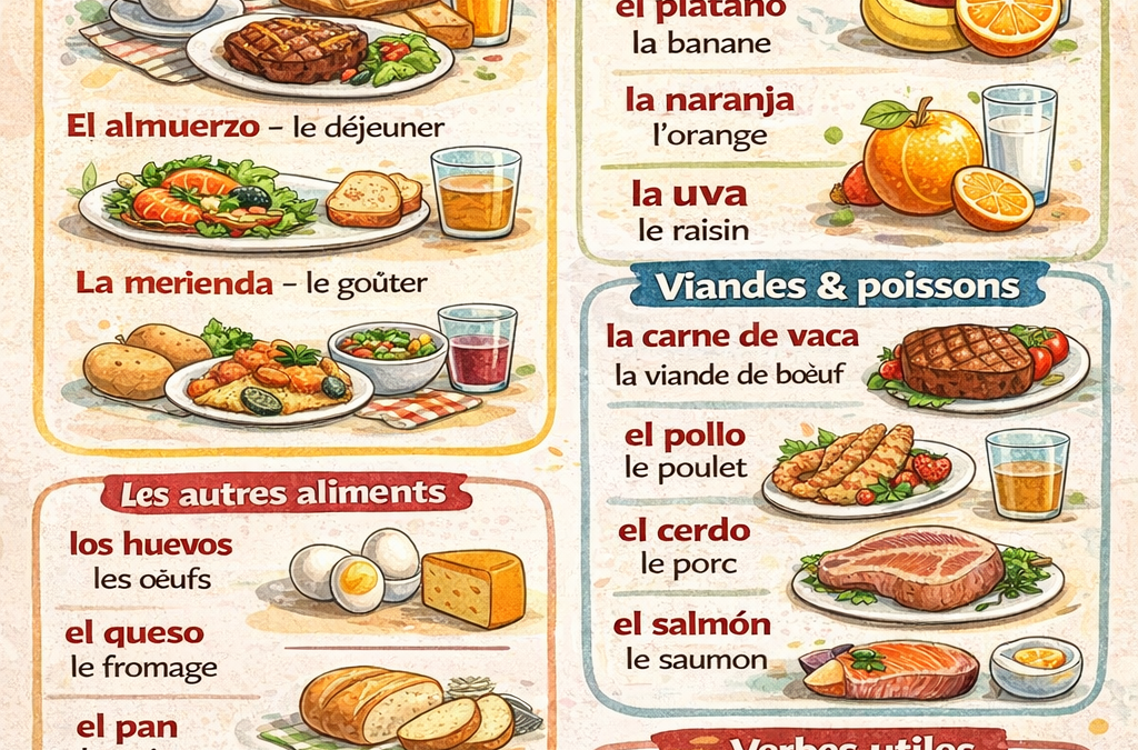 Vocabulaire espagnol de l’alimentation